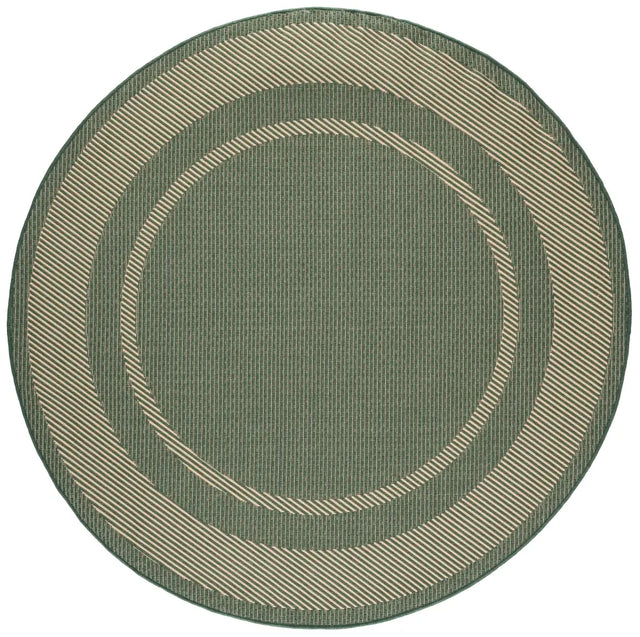 Safavieh Courtyard 6'-7" x 6'-7" Rug in Green / Beige