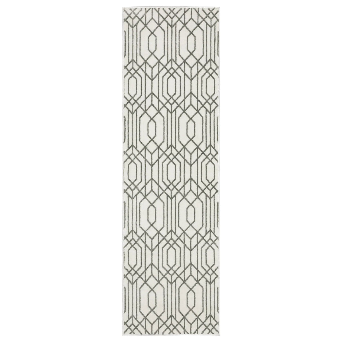 Oriental Weavers Montecito 4158W White/ Grey Rug - runner