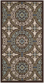 Safavieh Veranda 2'-7" x 5'-0" Rug in Chocolate / Cream