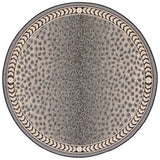 Safavieh Courtyard 6'-7" x 6'-7" Rug in Grey / Black