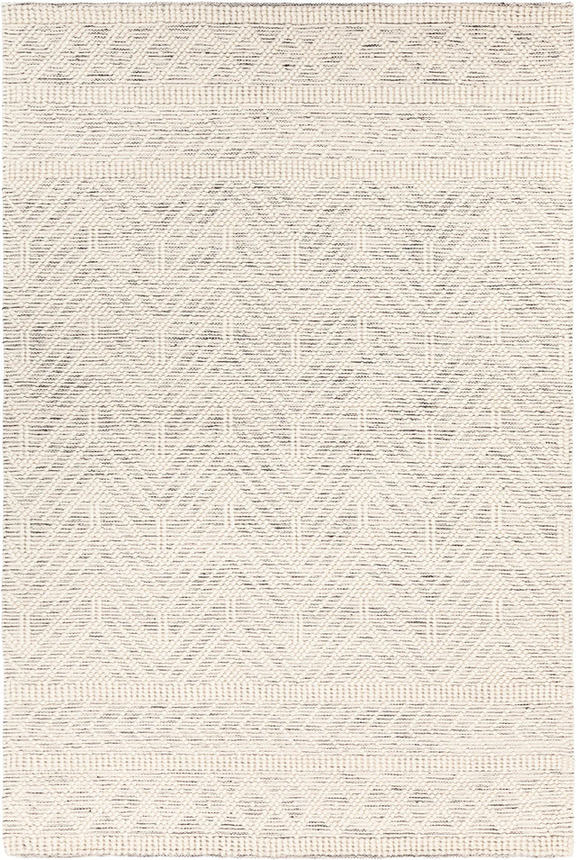 Chandra Doris DOR-52600 Ivory / Black rug, flat view