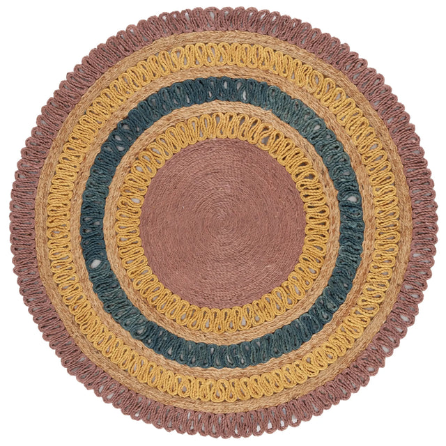 Safavieh Natural Fiber 5'-0" x 5'-0" Rug in Lavander / Multi