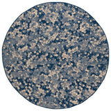 Safavieh Courtyard 6'-7" x 6'-7" Rug in Navy / Beige