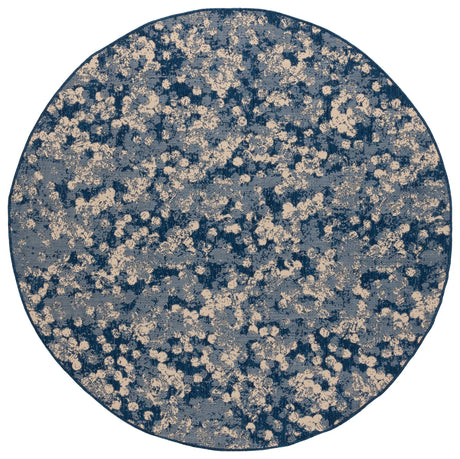 Safavieh Courtyard 6'-7" x 6'-7" Rug in Navy / Beige