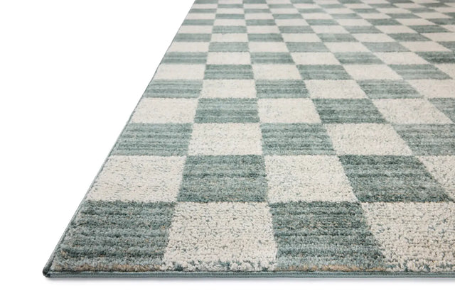 Chris Loves Julia x Loloi Calvin CLV-01 Blue / Ivory Rug - rug corner