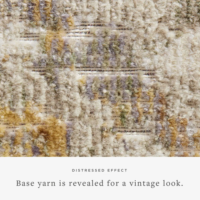 Chris Loves Julia x Loloi Rosemarie ROE-02 Ivory / Natural Rug - macro detail