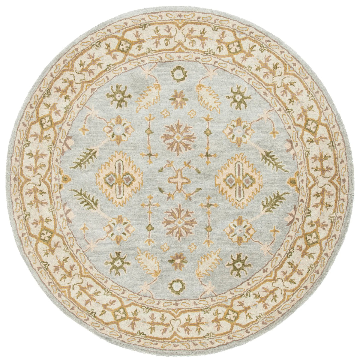 Safavieh Classic 6'-0" x 6'-0" Rug in Light Blue / Ivory