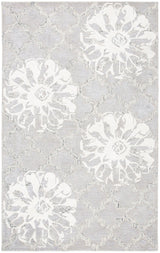 Safavieh Glamour 4'-0" x 6'-0" Rug in Silver / Ivory