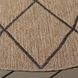 Safavieh Retreat 6'-7" x 6'-7" Rug in Natural / Black