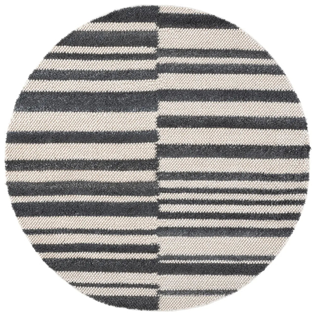 Safavieh Natura 6'-0" x 6'-0" Rug in Dark Grey / Ivory