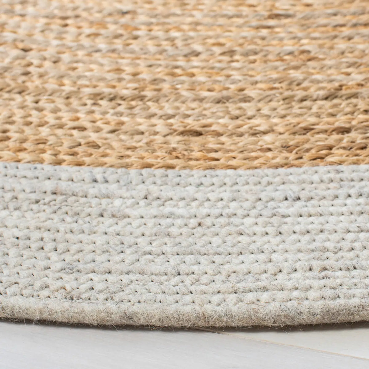 Safavieh Braided 5'-0" x 5'-0" Rug in Beige / Natural