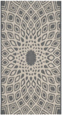 Safavieh Courtyard 2'-0" x 3'-7" Rug in Anthracite / Beige
