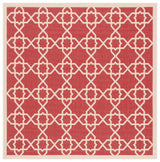 Safavieh Courtyard 6'-7" x 6'-7" Rug in Red / Beige