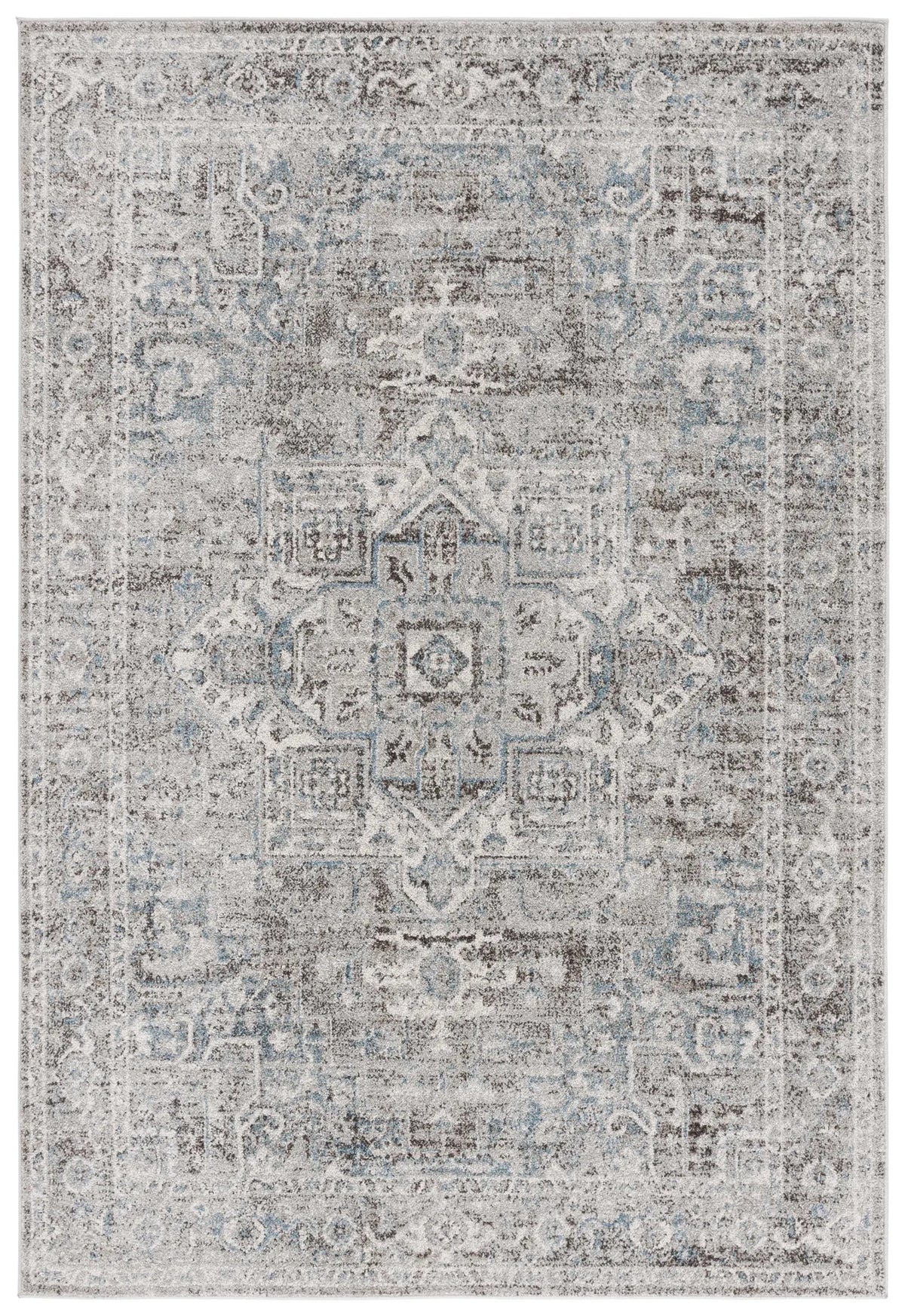 Safavieh Vintage Tabriz 4'-0" x 6'-0" Rug in Grey / Blue