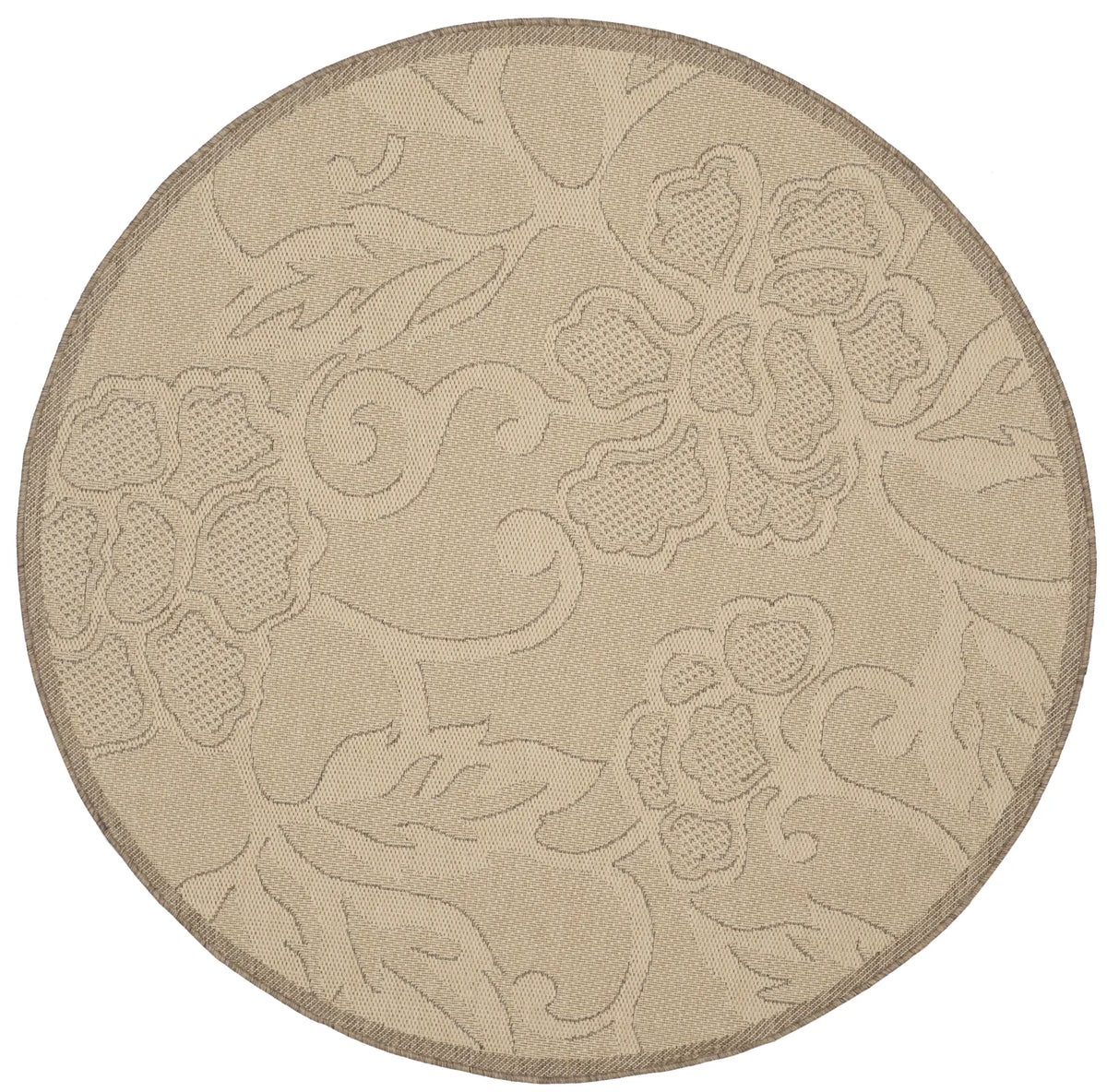 Safavieh Courtyard 5'-3" x 5'-3" Rug in Natural / Brown