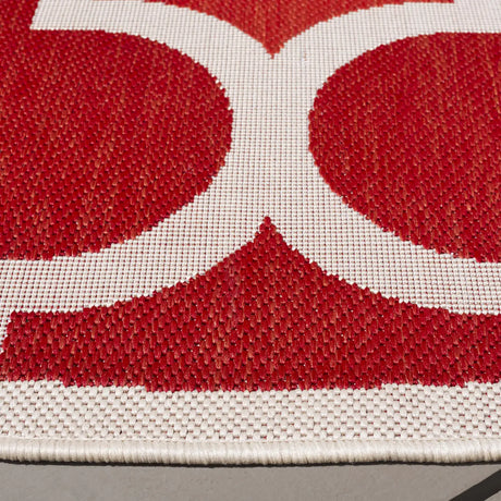 Safavieh Courtyard 5'-3" x 5'-3" Rug in Red