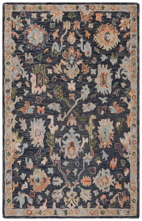 Safavieh Blossom 4'-0" x 6'-0" Rug in Dark Grey / Sage