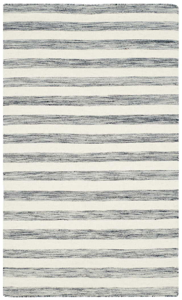 Safavieh Dhurries 3'-0" x 5'-0" Rug in Grey / Ivory