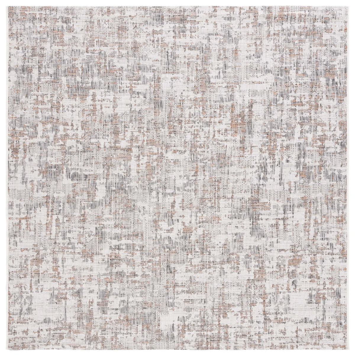 Safavieh Courtyard 6'-7" x 6'-7" Rug in Ivory / Dark Grey Brown