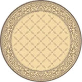 Safavieh Courtyard 5'-3" x 5'-3" Rug in Natural / Brown