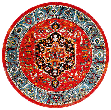Safavieh Vintage Hamadan 6'-7" x 6'-7" Rug in Red / Blue