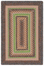 Safavieh Braided 2'-0" x 3'-0" Rug in Brown / Green