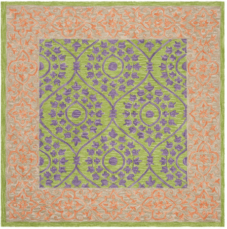 Safavieh Suzani 5'-0" x 5'-0" Rug in Green / Violet