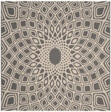 Safavieh Courtyard 6'-7" x 6'-7" Rug in Anthracite / Beige