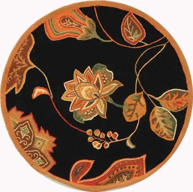 Safavieh Chelsea 3'-0" x 3'-0" Rug in Black / Orange