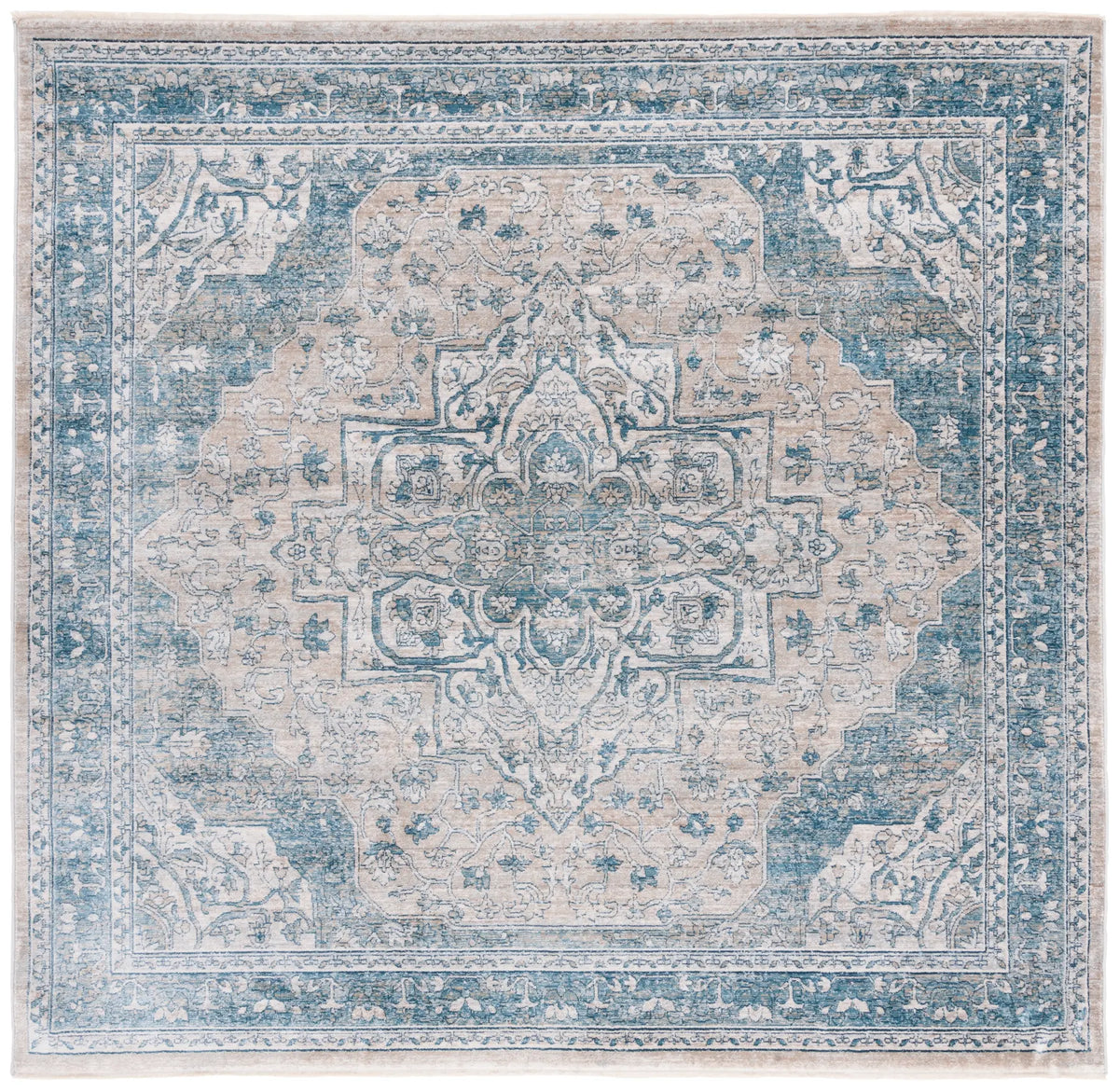 Safavieh Victoria 6'-7" x 6'-7" Rug in Blue / Grey