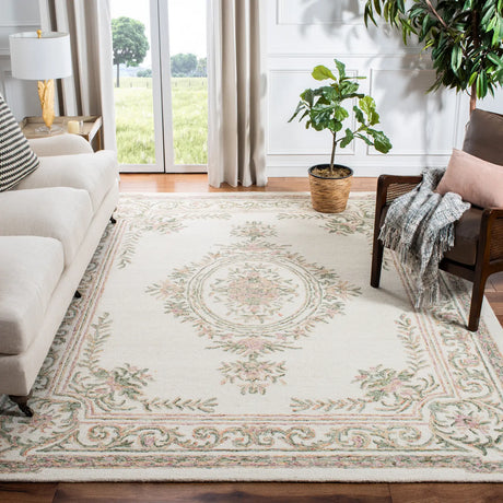 Safavieh Micro-Loop 10'-0" x 14'-0" Rug in Ivory / Fuchsia
