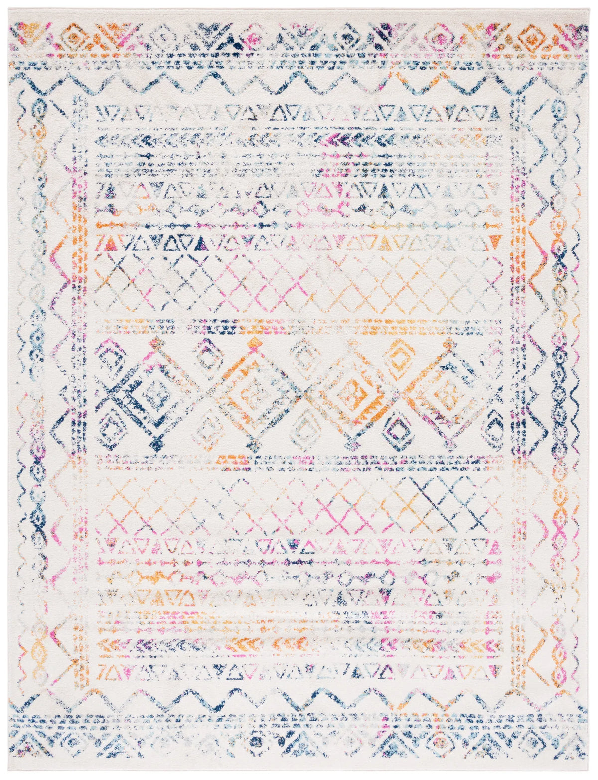 Safavieh Tulum 10'-0" x 13'-0" Rug in Ivory / Fuchsia