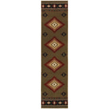 Oriental Weavers Sphinx Hudson 087j1 Green / Red Rugs - runner