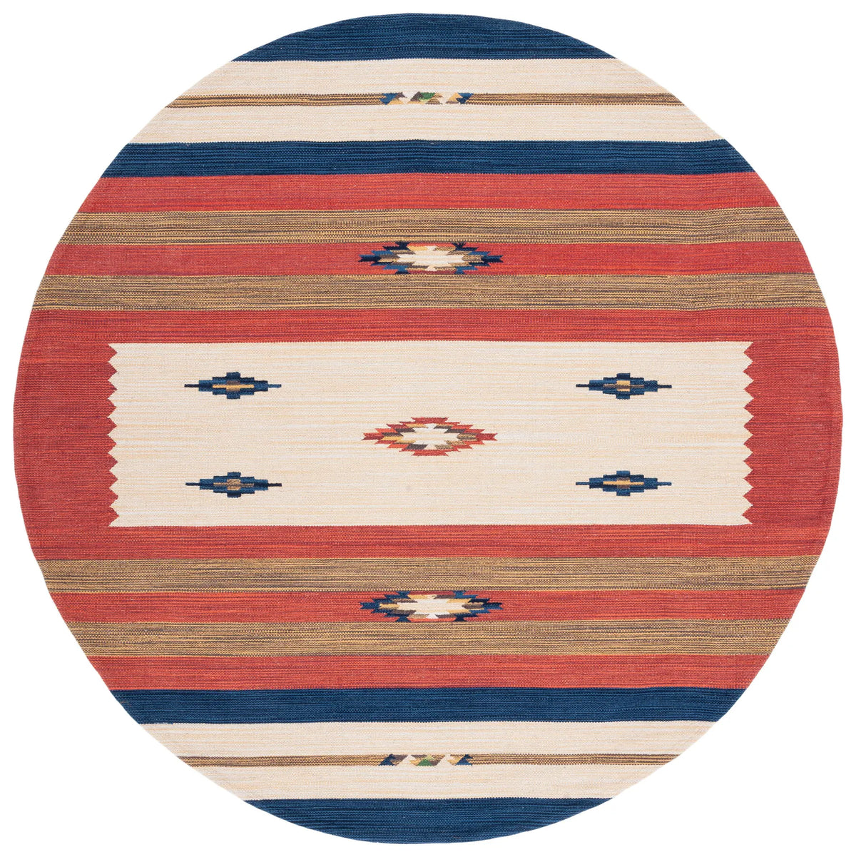 Safavieh Montauk 6'-0" x 6'-0" Rug in Blue / Red