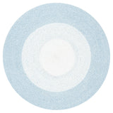 Safavieh Braided 3'-0" x 3'-0" Rug in Aqua / Ivory