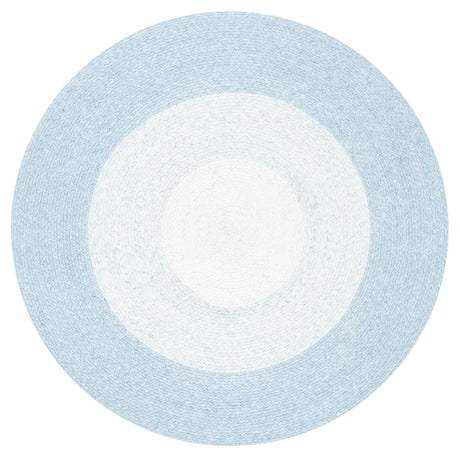Safavieh Braided 3'-0" x 3'-0" Rug in Aqua / Ivory