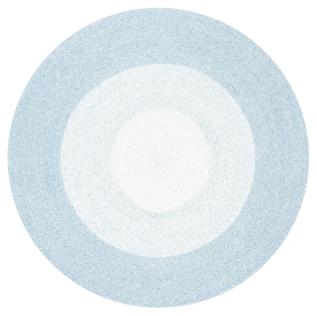 Safavieh Braided 3'-0" x 3'-0" Rug in Aqua / Ivory