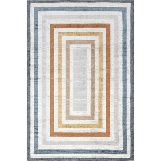 Nuloom Alienor Striped Grhn04A Blue Area Rug