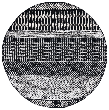 Safavieh Glamour 6'-0" x 6'-0" Rug in Black / Ivory