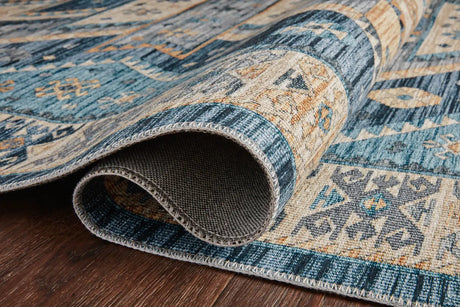 Loloi Zion Zio-02 Ocean/Gold Rugs - pile height