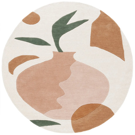 Safavieh Rodeo Drive 6'-0" x 6'-0" Rug in Ivory / Pink