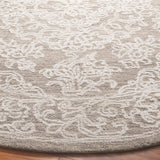 Safavieh Ebony 6'-0" x 6'-0" Rug in Ivory / Dark Grey