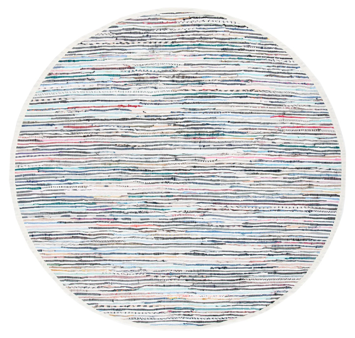 Safavieh Rag Rug 6'-0" x 6'-0" Rug in Ivory / Multi