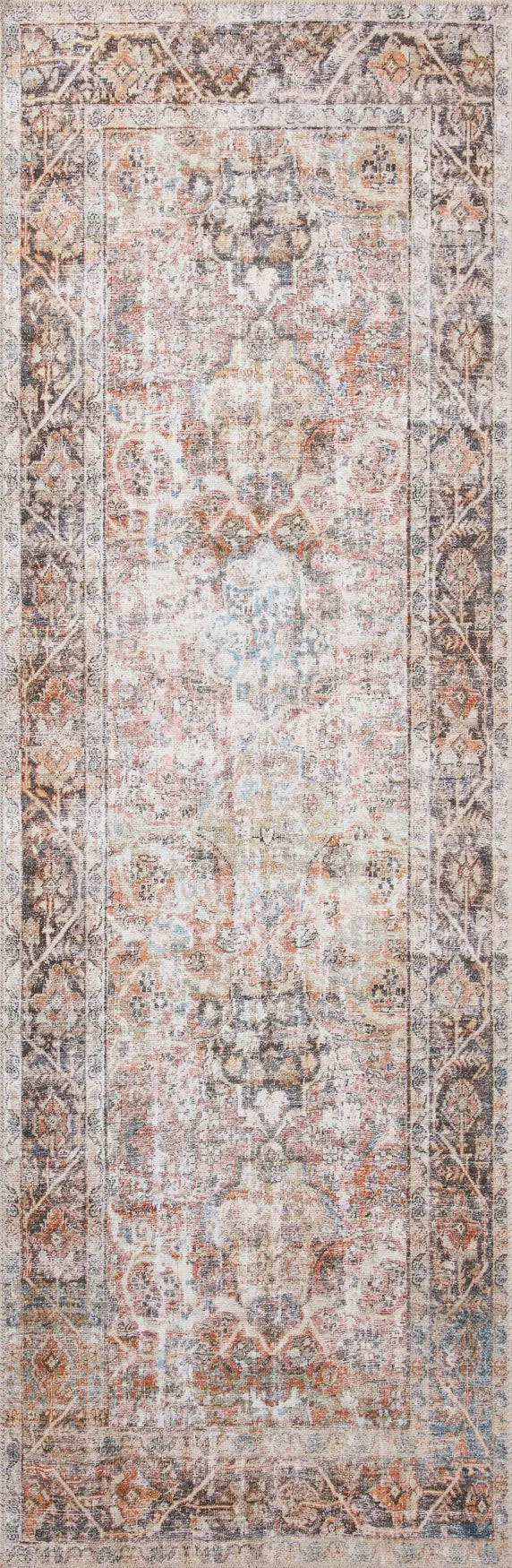 Loloi Adrian Adr-05 Sunset/Charcoal Rug - runner flat