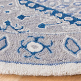 Safavieh Micro-Loop 5'-0" x 5'-0" Rug in Light Grey / Blue