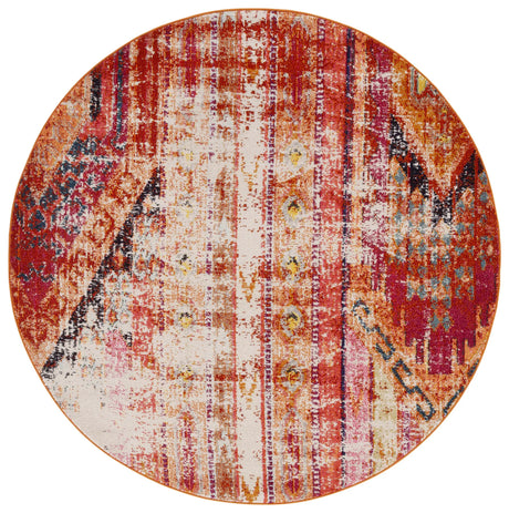 Safavieh Monaco 5'-0" x 5'-0" Rug in Orange / Multi