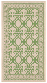 Safavieh Courtyard 2'-0" x 3'-7" Rug in Natural / Olive
