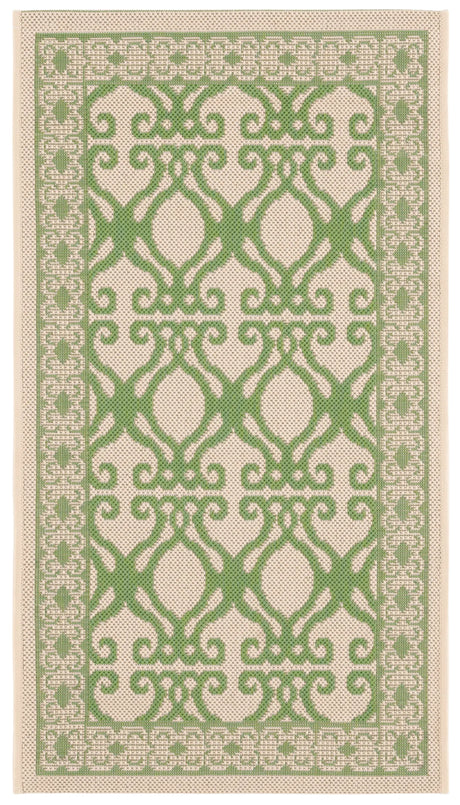 Safavieh Courtyard 2'-0" x 3'-7" Rug in Natural / Olive