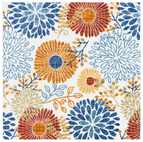 Safavieh Cabana 6'-7" x 6'-7" Rug in Creme / Red