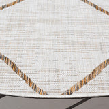 Safavieh Courtyard 6'-7" x 6'-7" Rug in Ivory / Brown